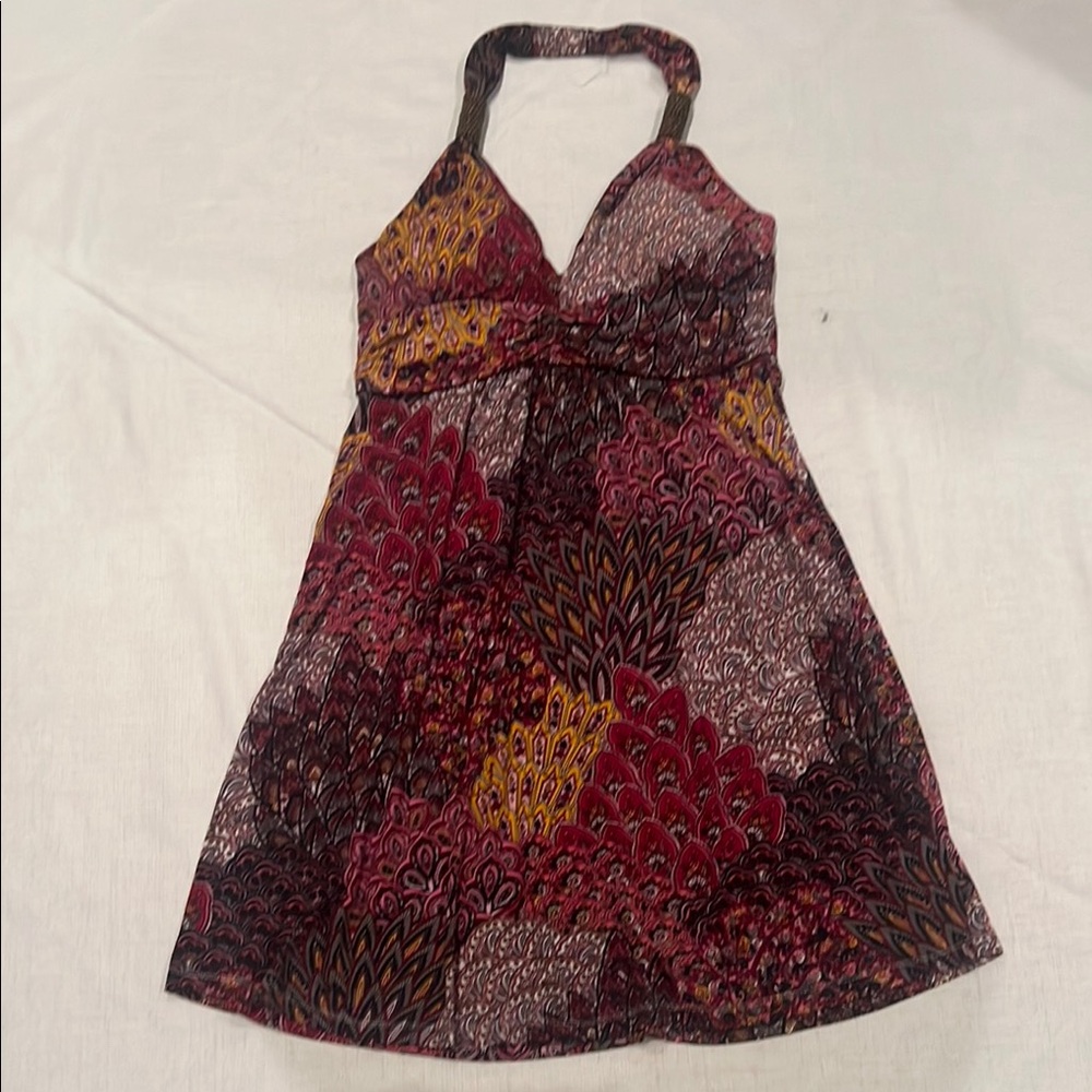 Milano Multicolor Halter Dress NWT